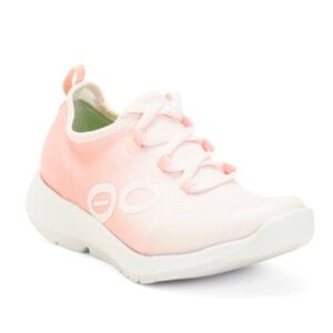 OOFOS Women’s Oomg Recovery Sport Lace Shoes Size 9 Pink / White